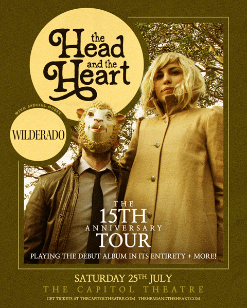 The head and the heart to perform at Capitol Theatre in Port Chester, New York in July 2026