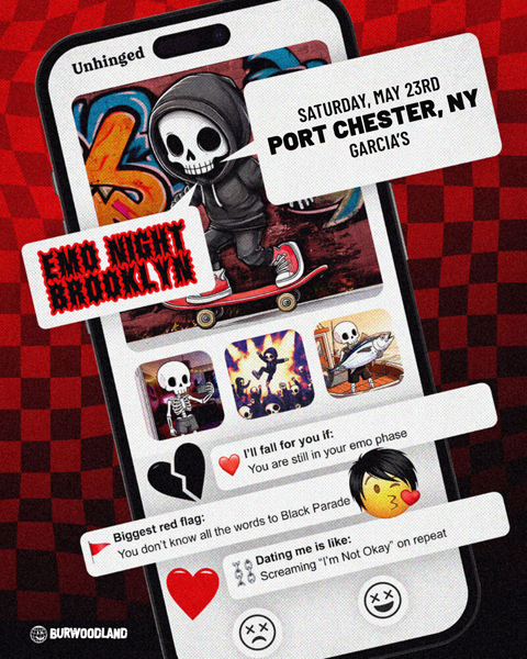 Emo Night Brooklyn at garcia's at the cap in Port Chester New York in May 2026